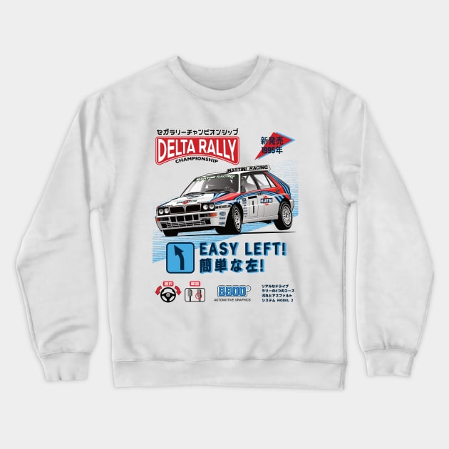 Lancia Delta Rally Arcade Crewneck Sweatshirt by 8800ag